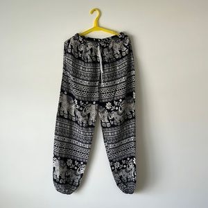 Boho Elephant Harem Pants Size Small to Medium (size 4/6)